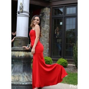 Red jovani prom dress